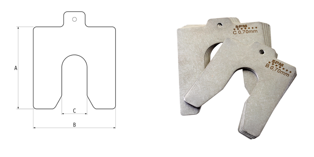 Shims de SPM para alineación de maquinaria